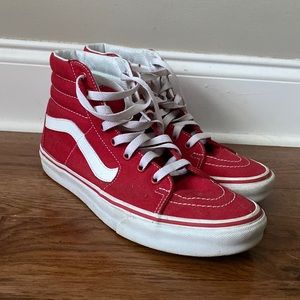 Red hightop vans